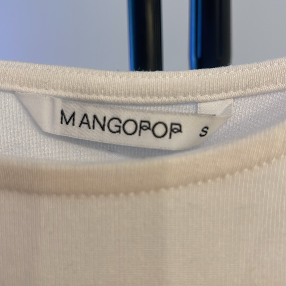 Mango White Ribbed Top - Picture 2 of 4